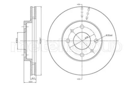 Диск гальмівний передній Priora/Vega/110/111/112 95-18, CIFAM (800553)