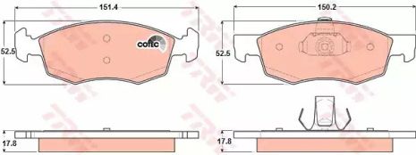 Диск для гальмівних колодок Fiat Doblo/Doblo Cargo, TRW (GDB1588)