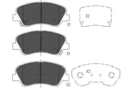 Передні гальма Kia Rio/Hyundai I30 11- (мандо), Kavo Parts (KBP4023)