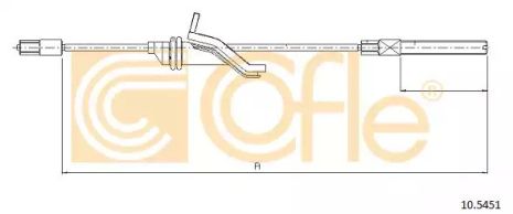 Трос ручного гальма передній Ford Kuga 08-(360), COFLE (105451)
