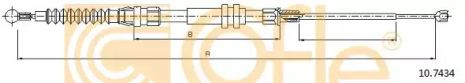 Трос ручного гальма задній Caddy 10-Л=Пр. (1705/541), COFLE (107434)