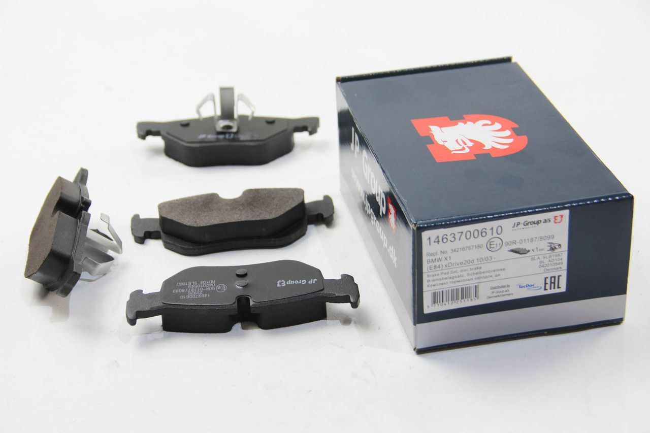 Задні гальмівні колодки BMW 3 (E90)/1 (E81) 04-13 (ATE) (123x43.6x17.3), JP Group (1463700610) Задні гальмівні колодки BMW 3 (E90)/1 (E81) 04-13 (ATE) (123x43.6x17.3), JP Group (1463700610)