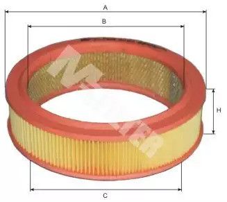 Фильтр воздушный ВАЗ 2101-2107, 2108-09 (карбюратор) (выр-во M-Filter), MFILTER (A101)