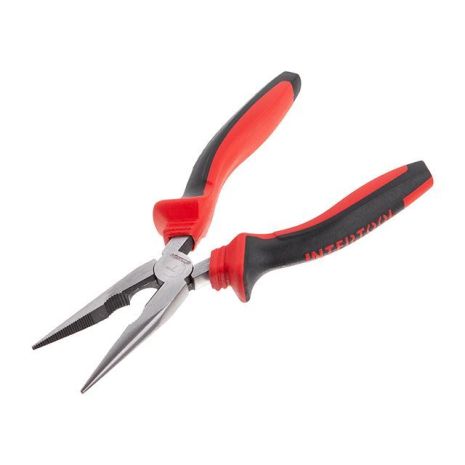 Довгогубці прямі 180 мм, 40 Cr-V, фосфатовані, поліровані, STORM INTERTOOL NT-0138