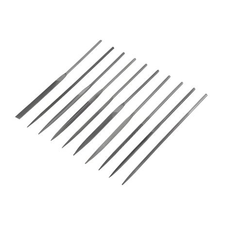 INTERTOOL HT-3707 набір надфілів, 140 мм, без ручок, 10 шт