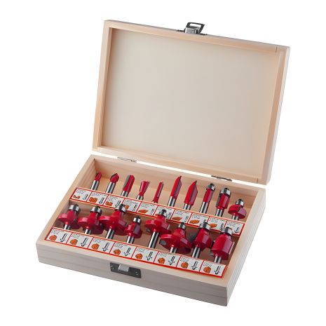 Набор фрез концевых по дереву, 18 шт. INTERTOOL HT-0073 Набор фрез концевых по дереву, 18 шт. INTERTOOL HT-0073