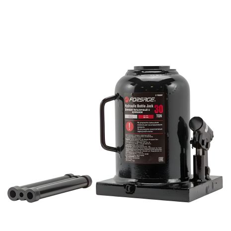 Низкопрофильный бутылочный домкрат 30т (подхват 230мм, подъем 360мм) FORSAGE F-T93007(Euro)