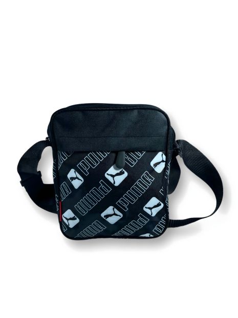 Черная спортивная сумка через плечо BagWay, мужская, три отделения, принт 6 Черная спортивная сумка через плечо BagWay, мужская, три отделения, принт 6