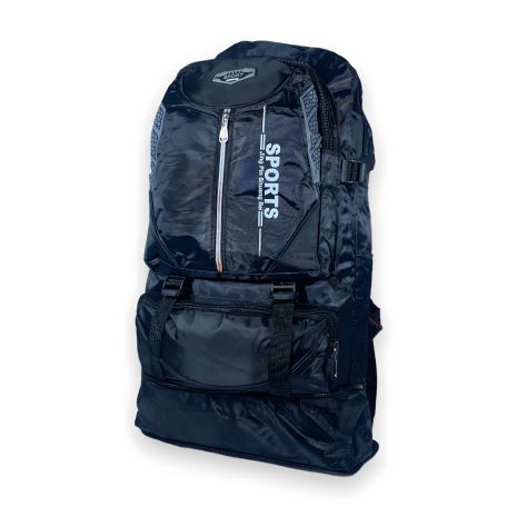 Туристический рюкзак 35 л, с расширением, один отдел, 3 фронтальных кармана, черный