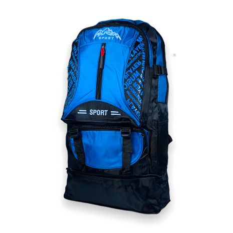 Туристичний рюкзак з розширенням, 30/36 л, один відділ, 3 фронтальні кишені, синій