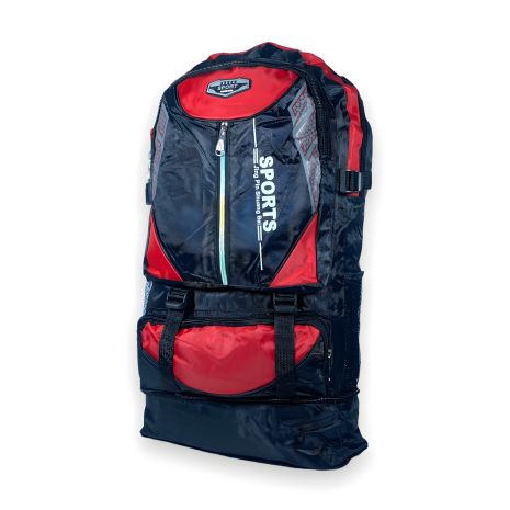 Рюкзак туристичний, червоний, 35 л, з розширенням, один відділ, 3 фронтальні кишені