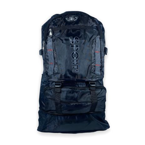 Туристический рюкзак с расширением, 30 л, один отдел, 3 фронтальных кармана, черный