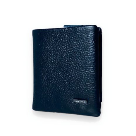 Гаманець шкіряний жіночий стильний чорний, 1 відділення для купюр