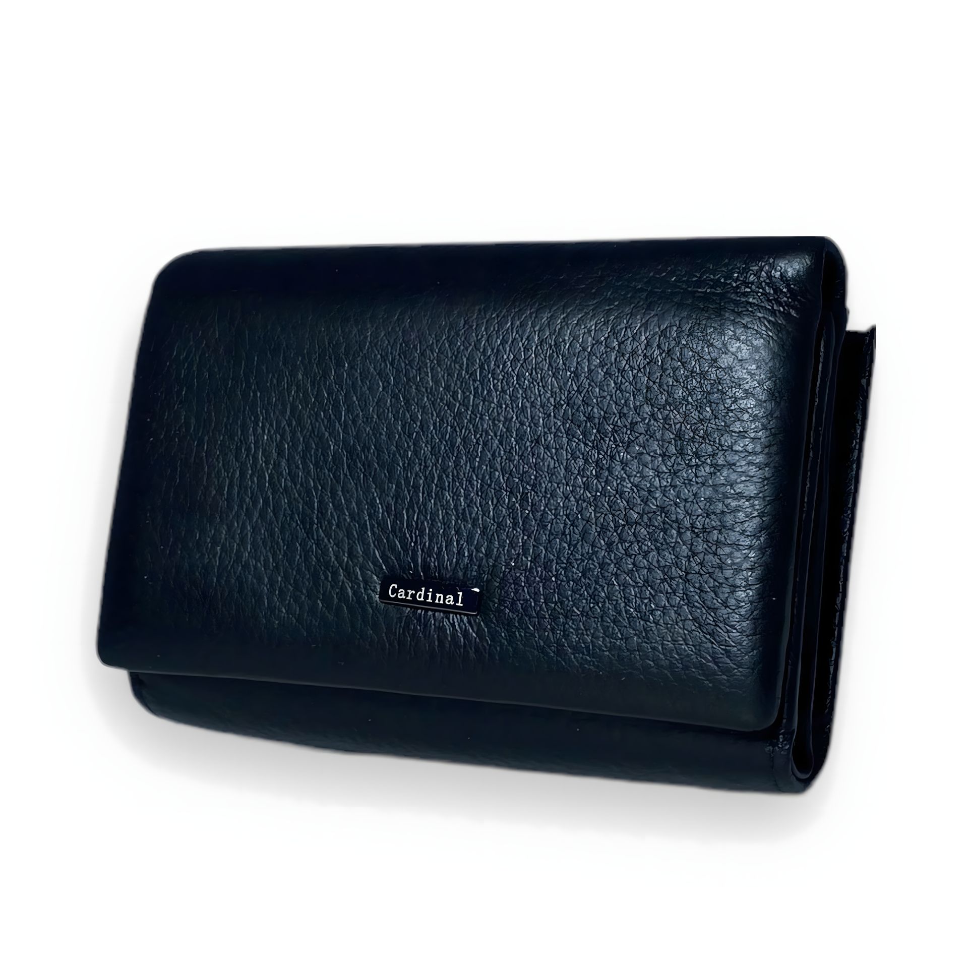 Жіночий гаманець з натуральної шкіри, чорний Жіночий гаманець з натуральної шкіри, чорний