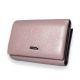 Женский кожаный кошелек, стильный, пудра, 2 отделения для купюр Женский кожаный кошелек, стильный, пудра, 2 отделения для купюр