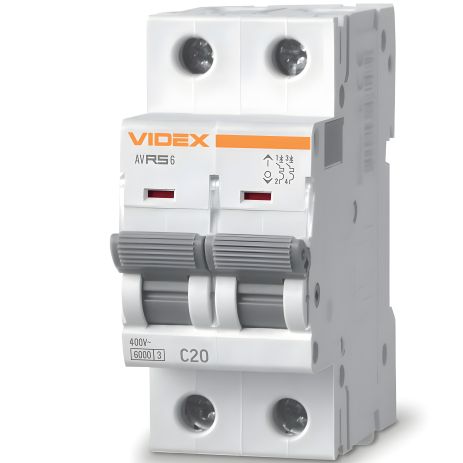 Выключатель автоматический RS6 2п 20А С 6кА VIDEX RESIST (VF-RS6-AV2C20) Выключатель автоматический RS6 2п 20А С 6кА VIDEX RESIST (VF-RS6-AV2C20)