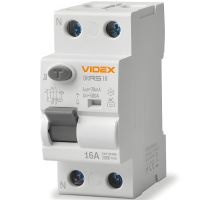 УЗО (Устройство защитного отключения) VIDEX RESIST АС 2п 30мА 10кА 16А (VF-RS10-DR2AC16)