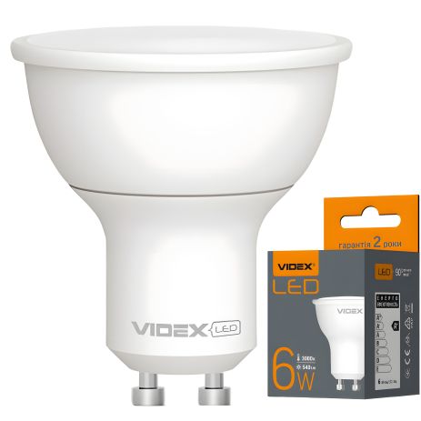 VIDEX світлодіодна лампа MR16e 6W GU10 3000K (VL-MR16e-06103) VIDEX світлодіодна лампа MR16e 6W GU10 3000K (VL-MR16e-06103)