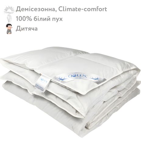 Детское демисезонное одеяло со 100% белым гусиным пухом IGLEN Climate-comfort 110х140 (110140110W) Детское демисезонное одеяло со 100% белым гусиным пухом IGLEN Climate-comfort 110х140 (110140110W)