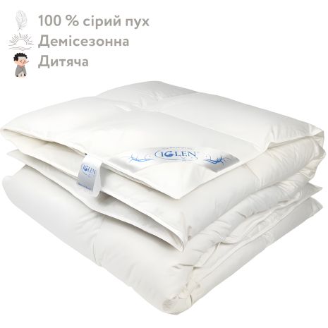 Ковдра демісезонна дитяча зі 100% сірим гусячим пухом IGLEN ROSTER 110х140 (11014011G) Ковдра демісезонна дитяча зі 100% сірим гусячим пухом IGLEN ROSTER 110х140 (11014011G)