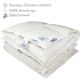 Ковдра пухова зимова зі 100% білим гусячим пухом двоспальна IGLEN Climate-comfort 160х215 (16021510W)
