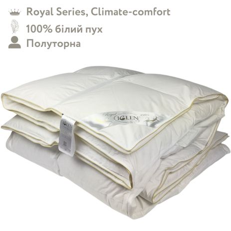 Ковдра пухова зі 100% білим пухом Royal Series Climate-comfort IGLEN 160х215 (16021510WRS)