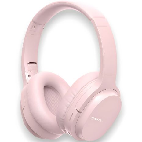 Бездротові навушники з мікрофоном HAVIT HV-I62 Deep Pink складні, до 20 год роботи