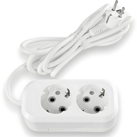 Сетевой удлинитель с заземлением 2 гнезда 3 м (3x1.5мм) белый TITANUM STANDARD TF-ES216G-3W Сетевой удлинитель с заземлением 2 гнезда 3 м (3x1.5мм) белый TITANUM STANDARD TF-ES216G-3W