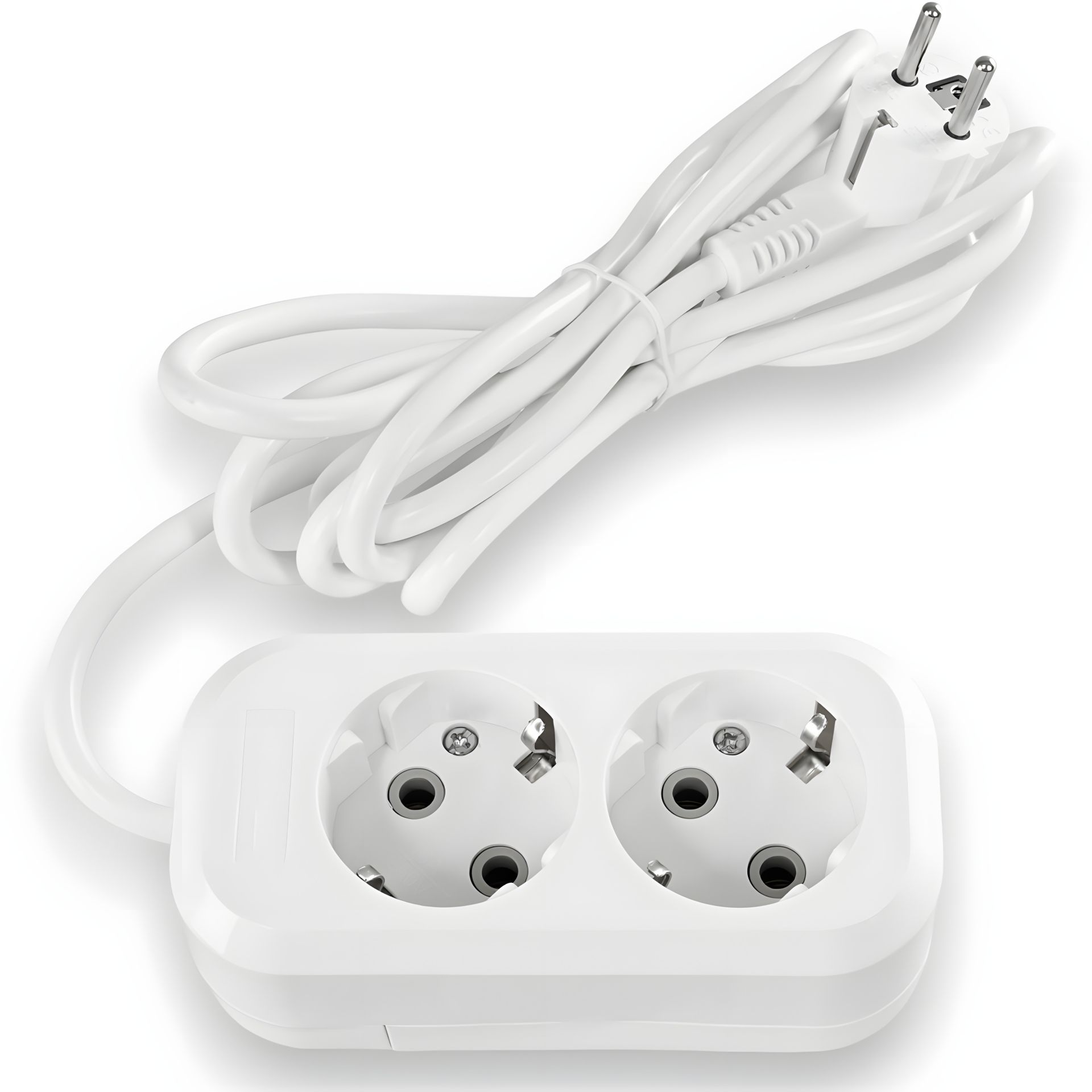 Подовжувач мережевий із заземленням, 2 гнізда, 3 м (3x1.5мм) білий, TITANUM STANDARD TF-ES216G-3W Подовжувач мережевий із заземленням, 2 гнізда, 3 м (3x1.5мм) білий, TITANUM STANDARD TF-ES216G-3W