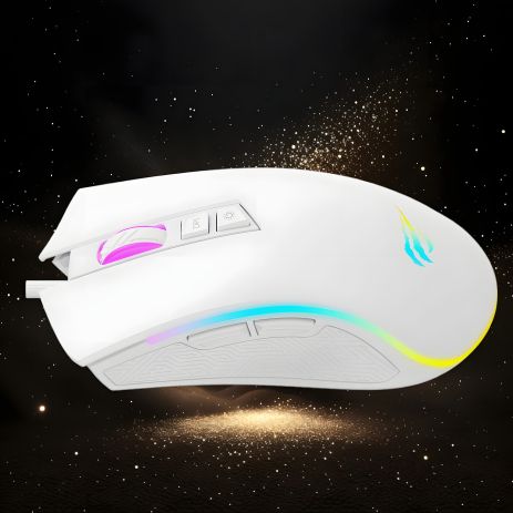 Ігрова миша дротова з 7 програмованими кнопками HAVIT HV-MS1034 USB White