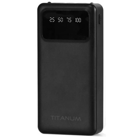 Повербанк 20000mAh TITANUM OL22 Black з ліхтариком (TPB-OL22-B)