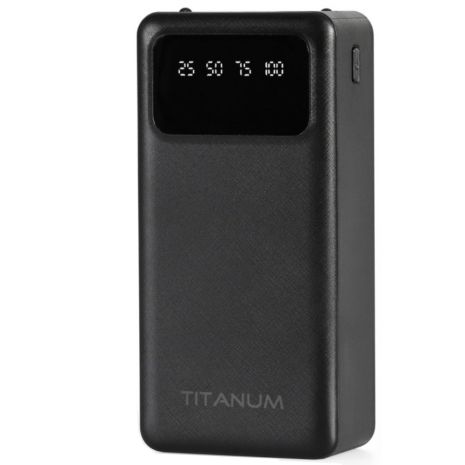 Повербанк 30000mAh TITANUM OL03 Black с фонариком (TPB-OL03-B)