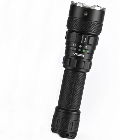Ліхтарик VIDEX VLF-AT255RG 2000Lm 5000K, до 550 м, підствольний, з білим, червоним і зеленим світлом