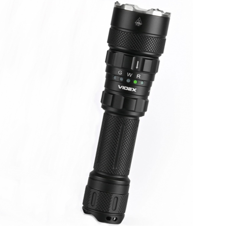 Ліхтарик світлодіодний VIDEX VLF-AT255RG 2000Lm 5000K, до 550 м, 3 кольори світіння, підствольний