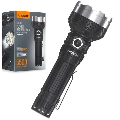 Світлодіодний ліхтарик VIDEX VLF-A505C 5500Lm 5000K, дальність до 500м