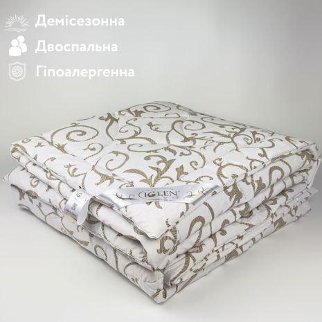 Ковдра антиалергенна демісезонна двоспальна IGLEN BS 200х220 в бязі (200220BS1)