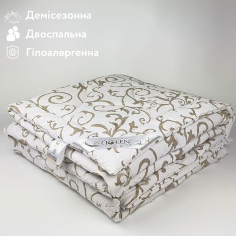 Ковдра антиалергенна демісезонна двоспальна IGLEN BS 200х220 в бязі (200220BS1)