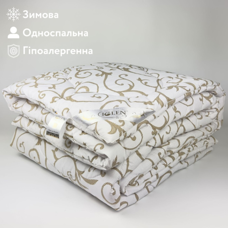 Ковдра антиалергенна зимова полуторна IGLEN BS 140х205 в бязі (140205BS)