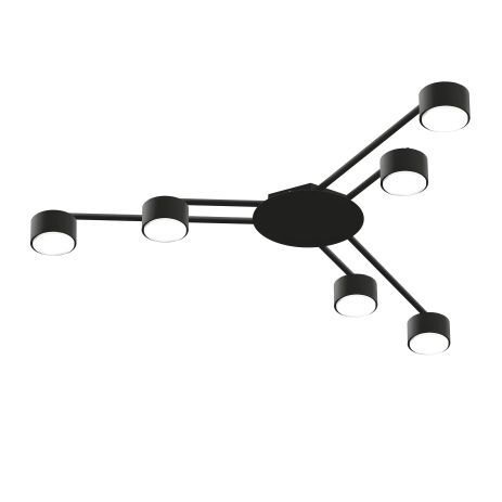 Чорна люстра VIDEX VL-SPF21B-B під лампу GX53х6 Чорна люстра VIDEX VL-SPF21B-B під лампу GX53х6
