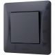 Одноклавішний вимикач з підвищеною вогнетривкістю VIDEX BINERA VF-BNSW1-BG чорний графіт