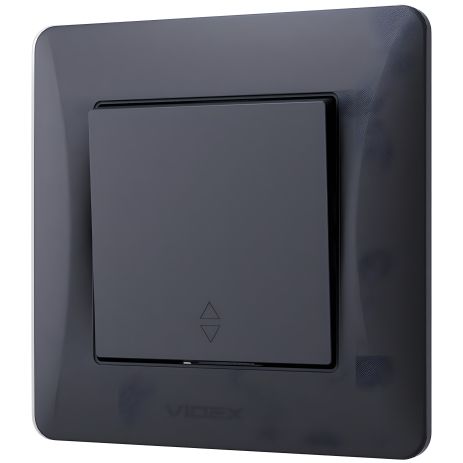 Проходной выключатель з підвищеною огнеупорністю VIDEX BINERA VF-BNSW1P-BG черный графит Проходной выключатель з підвищеною огнеупорністю VIDEX BINERA VF-BNSW1P-BG черный графит