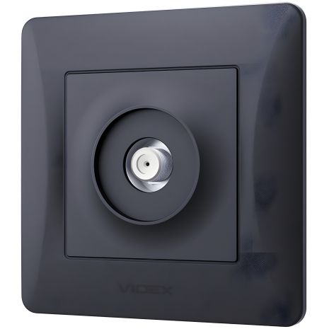 Розетка спутниковая SAT VIDEX BINERA VF-BNSK1SATE-BG графит черный