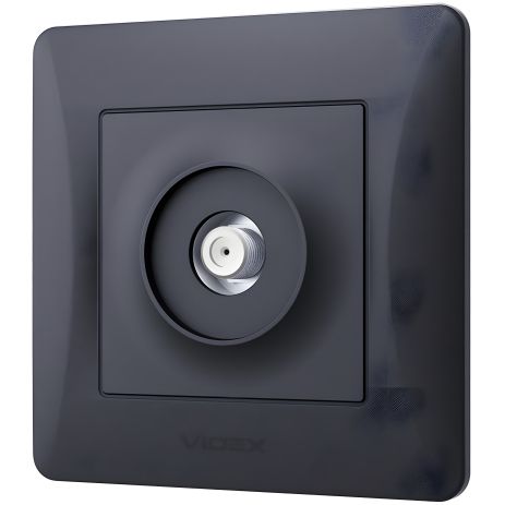 SAT розетка супутникова VIDEX BINERA VF-BNSK1SATE-BG чорний графіт SAT розетка супутникова VIDEX BINERA VF-BNSK1SATE-BG чорний графіт