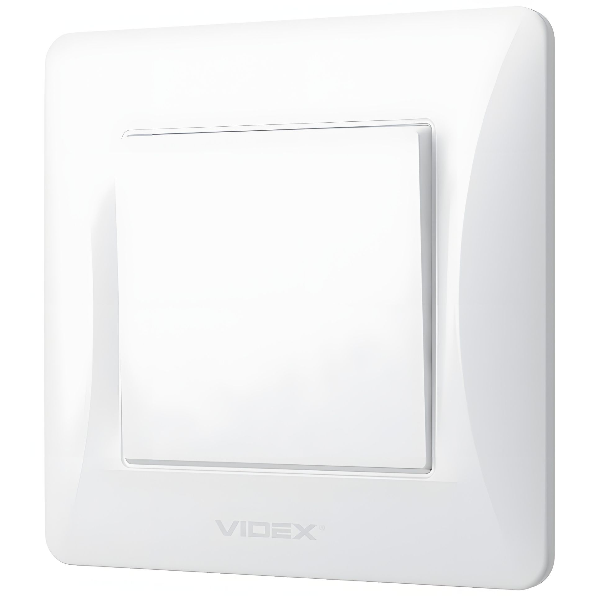 Вимикач 1-клавішний з підвищеною вогнетривкістю, VIDEX BINERA VF-BNSW1-W, білий Вимикач 1-клавішний з підвищеною вогнетривкістю, VIDEX BINERA VF-BNSW1-W, білий