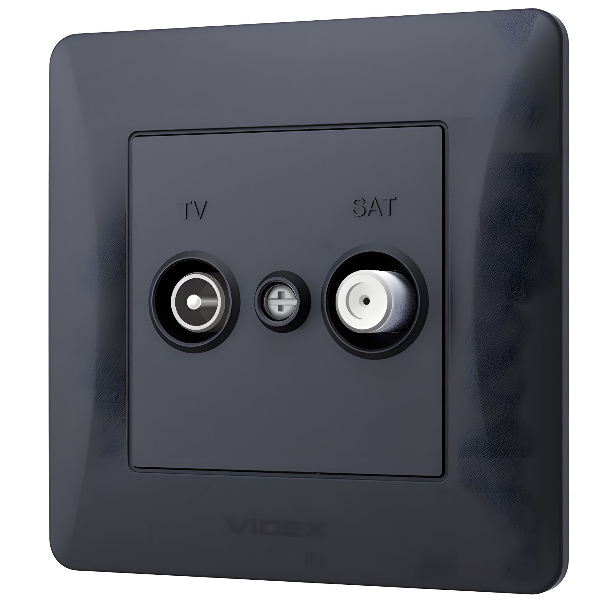 Комбинированная телевизионная розетка TV+SAT VIDEX BINERA черный графит (VF-BNSK2TVSATE-BG) Комбинированная телевизионная розетка TV+SAT VIDEX BINERA черный графит (VF-BNSK2TVSATE-BG)