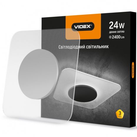 Акриловий світлодіодний світильник VIDEX 24W 4100K 220V Acrylic Style VL-JTS-24S4