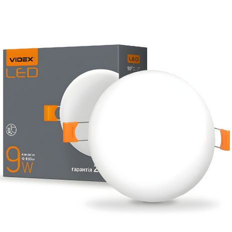 VIDEX 9W 4100K VL-DLFR-094 встраиваемый круглый безрамочный светильник VIDEX 9W 4100K VL-DLFR-094 встраиваемый круглый безрамочный светильник