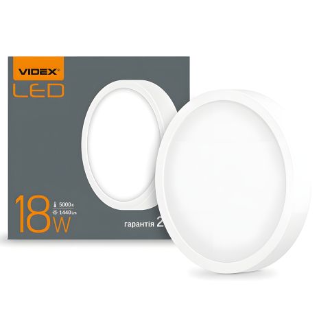 Накладной круглый точечный светильник VIDEX 18W 5000K VL-DLRS-185 Накладной круглый точечный светильник VIDEX 18W 5000K VL-DLRS-185