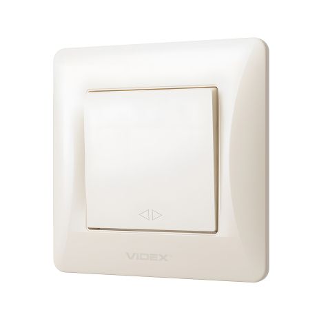 Перекрестный выключатель VIDEX BINERA VF-BNSW1I-CR кремовый, огнеупорный Перекрестный выключатель VIDEX BINERA VF-BNSW1I-CR кремовый, огнеупорный
