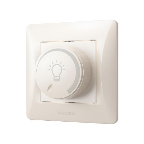 VIDEX BINERA LED Димер 200 Вт з вогнетривкістю підвищеною кремовий VF-BNDML200-CR VIDEX BINERA LED Димер 200 Вт з вогнетривкістю підвищеною кремовий VF-BNDML200-CR